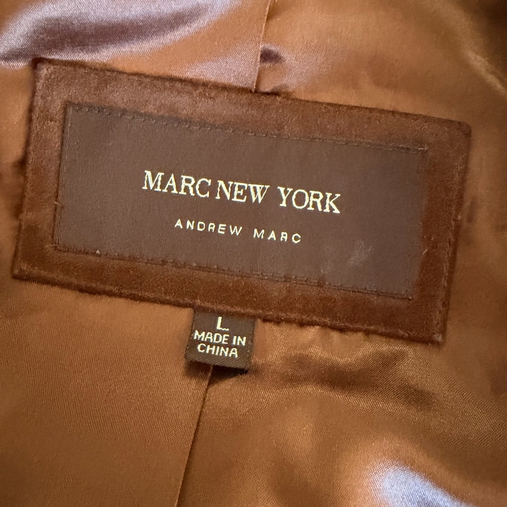 Brown Suede Button-Front Jacket - Picture 4 of 5
